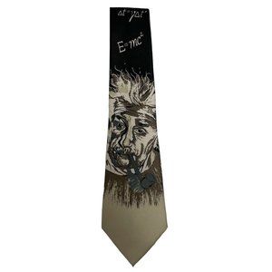 Men's Novelty Tie Einstien Estelle Germany 100% Polyester E=MC2